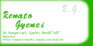 renato gyenei business card